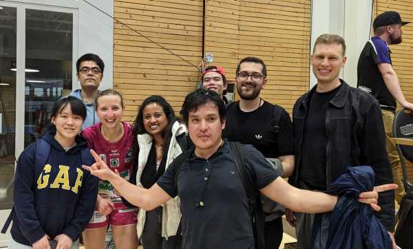 Group picture at a handball event